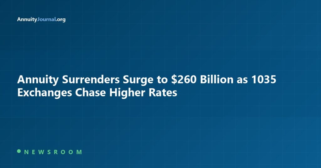 Annuity surrenders surge as 1035 exchanges chase higher rates - AnnuityJournal