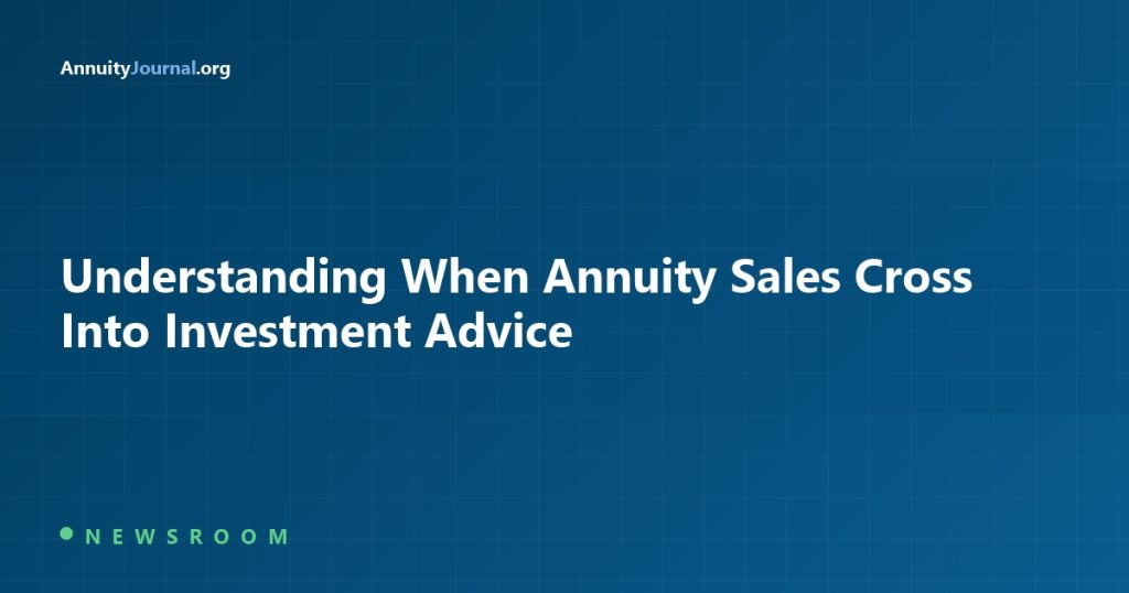 When annuity sales cross into investment advice - AnnuityJournal