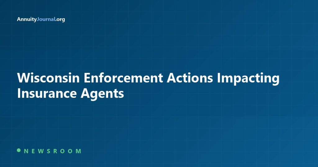Wisconsin enforcement actions impacting insurance agents - AnnuityJournal
