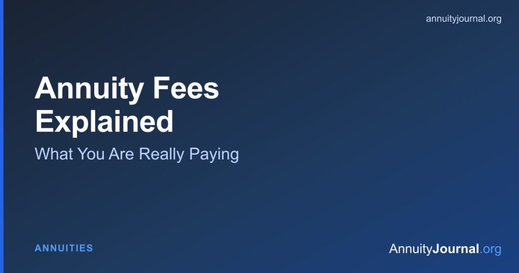 Annuity fees explained - rider charges, mortality and expense fees and surrender costs