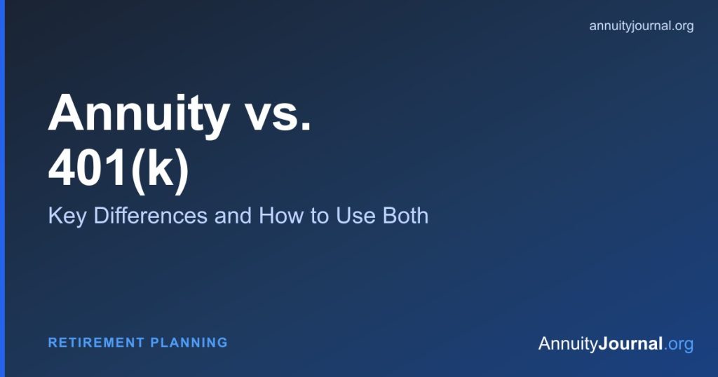 Annuity vs 401k - key differences in taxes, limits, guarantees and withdrawals