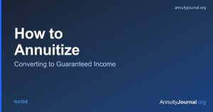 How to annuitize an annuity and convert the contract into guaranteed lifetime income