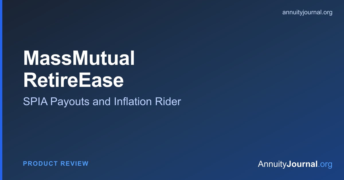 MassMutual RetireEase Review 2026: SPIA Payouts & A++ Rating
