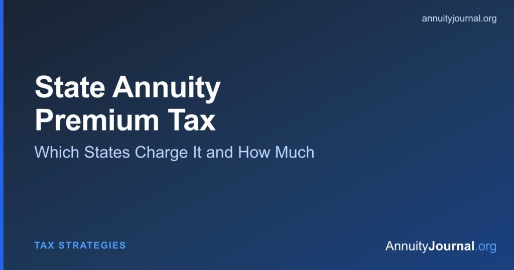 State Annuity Premium Tax: Which States Charge It and How Much