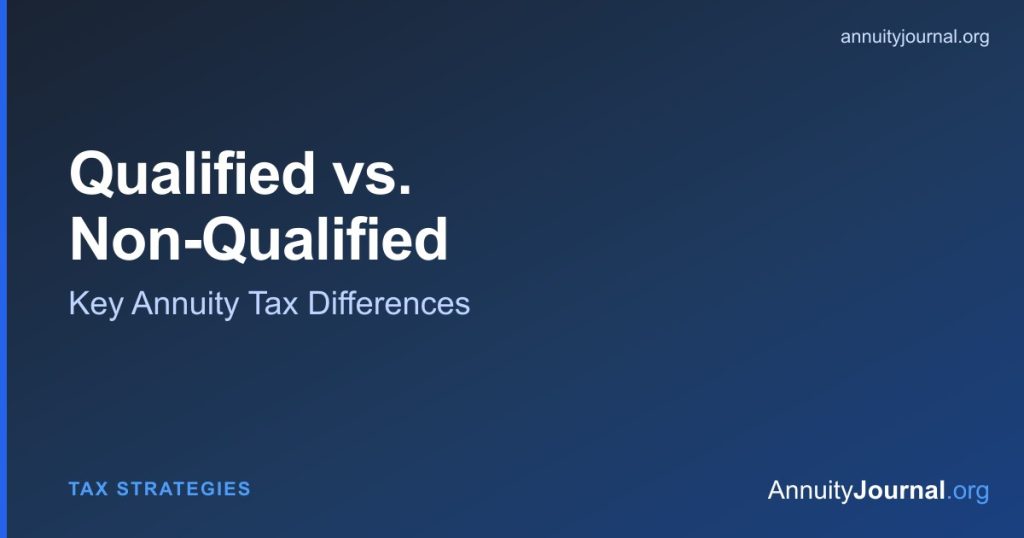 Qualified vs non-qualified annuity tax differences on contributions and payouts
