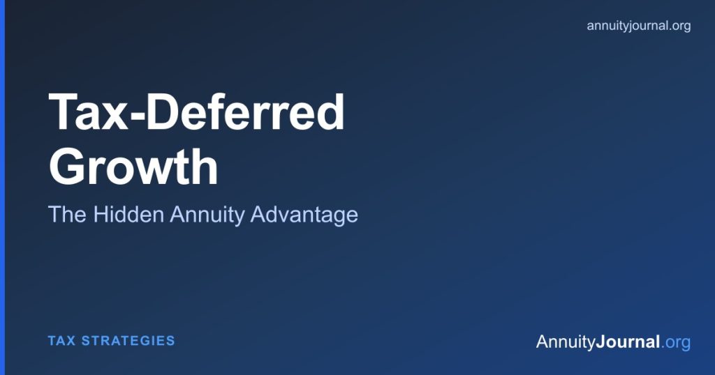 Tax-deferred growth in annuities and how compounding without annual tax works